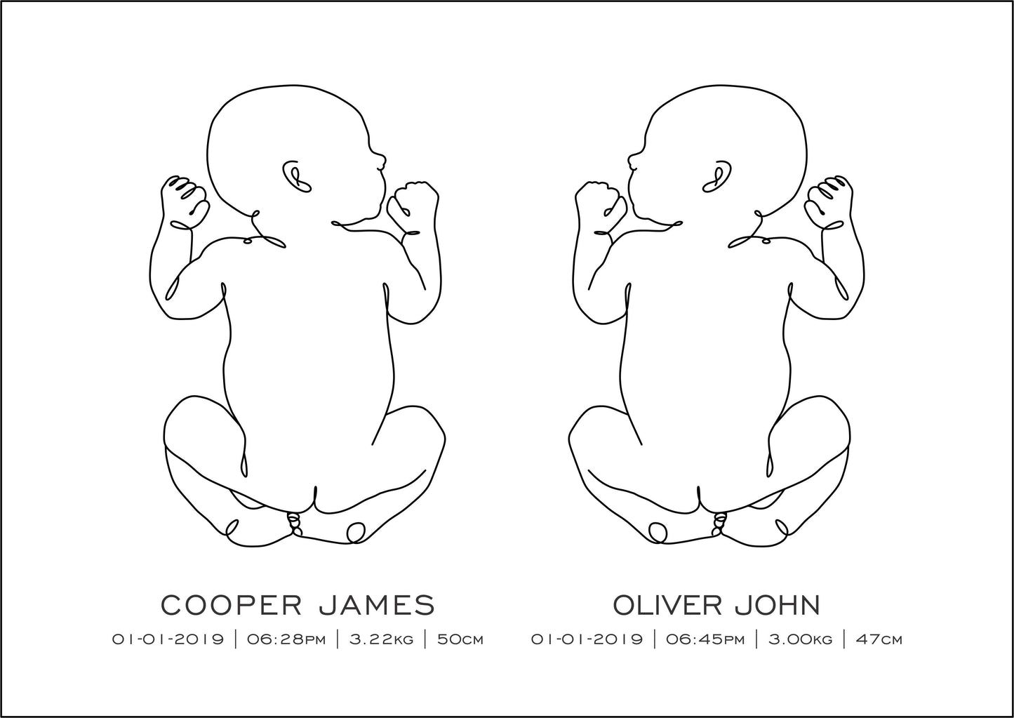 Newborn Birth Prints